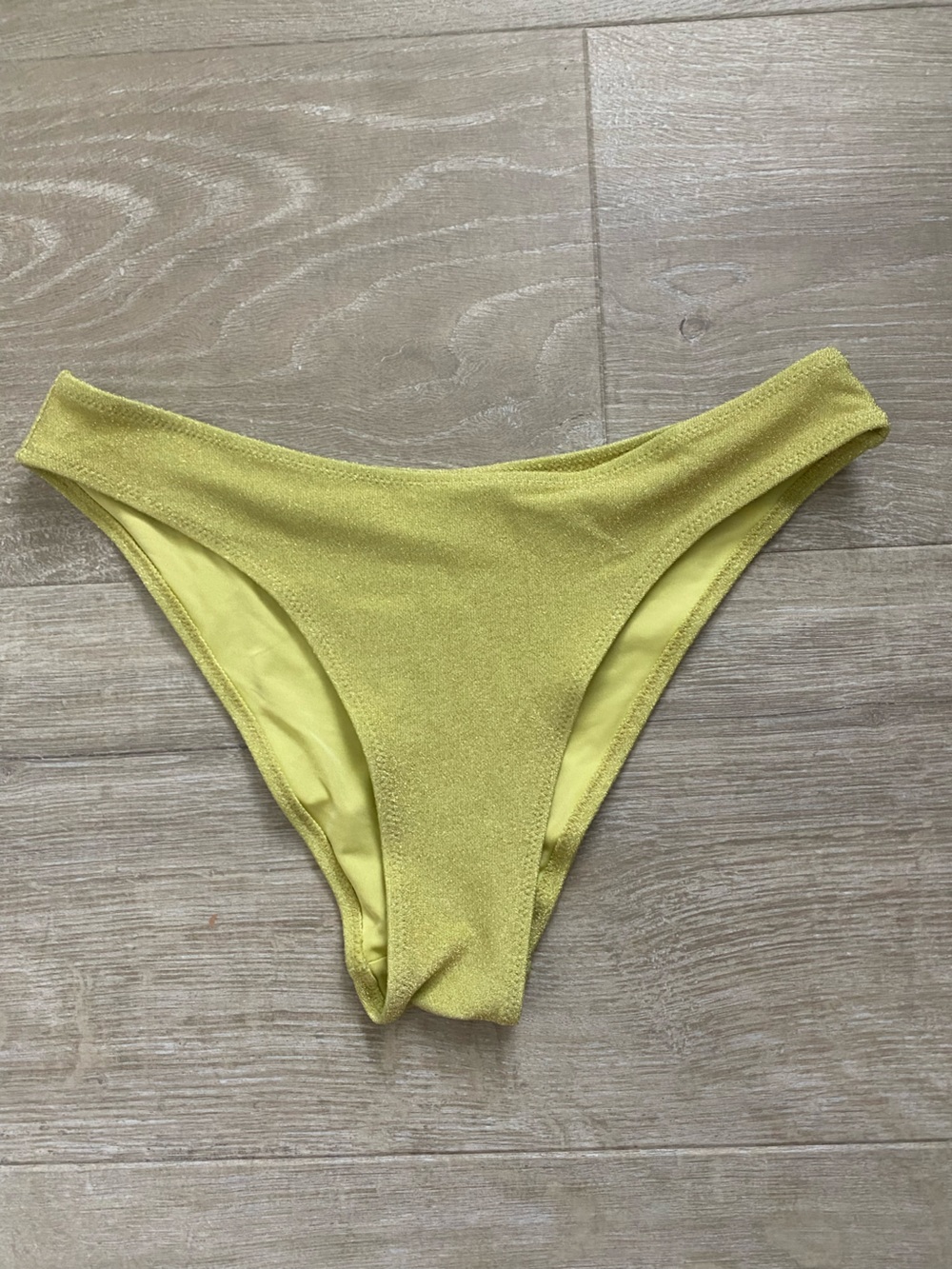 H&M Metallic Shimmer High Cut Bikini Bottoms NWT Size 8